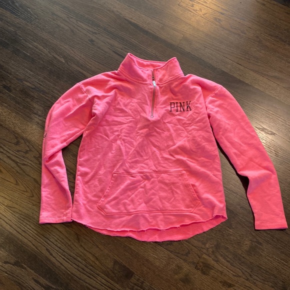 PINK Victoria's Secret Tops - Victorias Secret Pink 1/4 Zip Medium M EUC